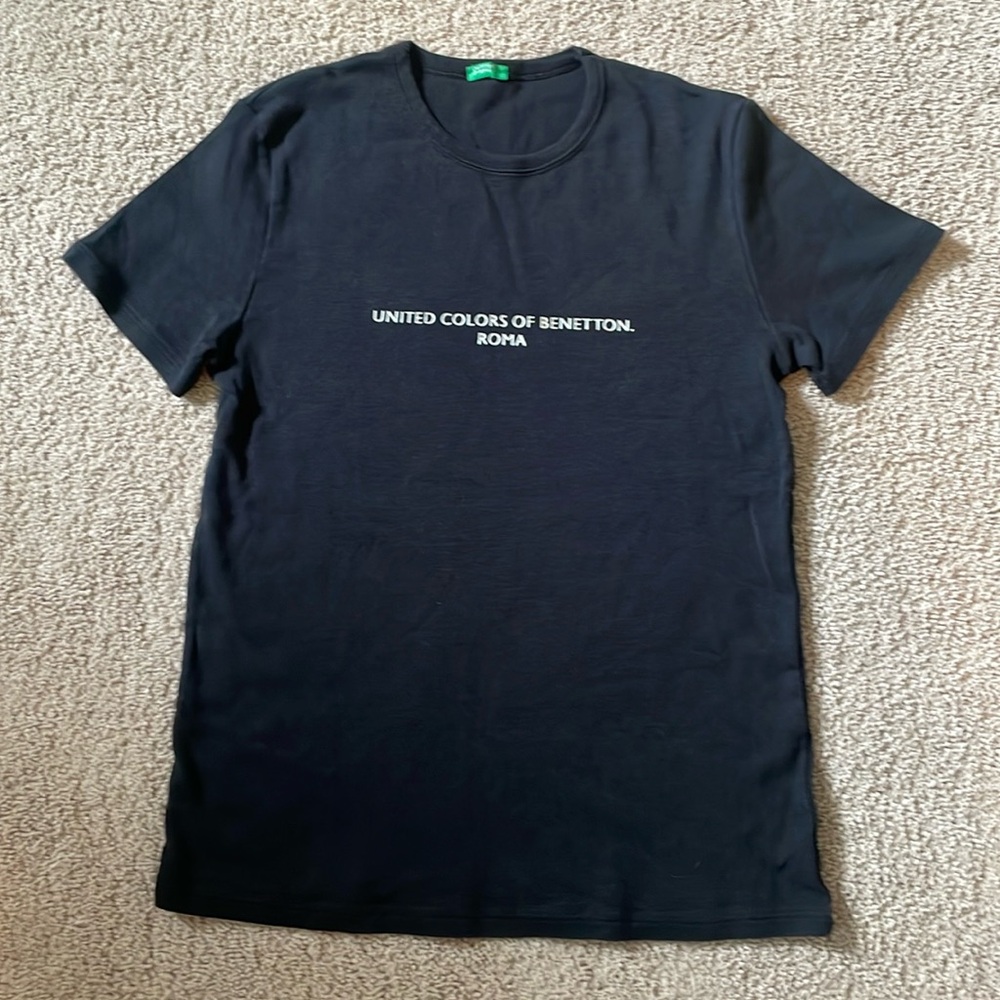 United Colors of Benetton Roma Black Logo Shirt